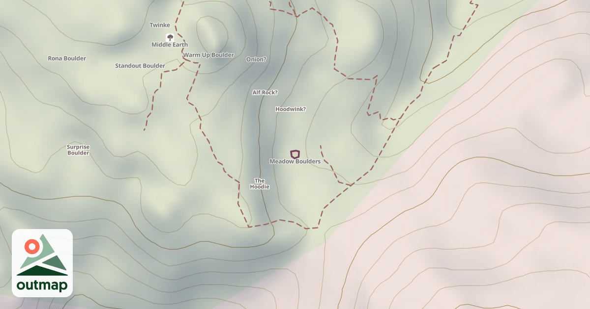 Map of Meadow Boulders