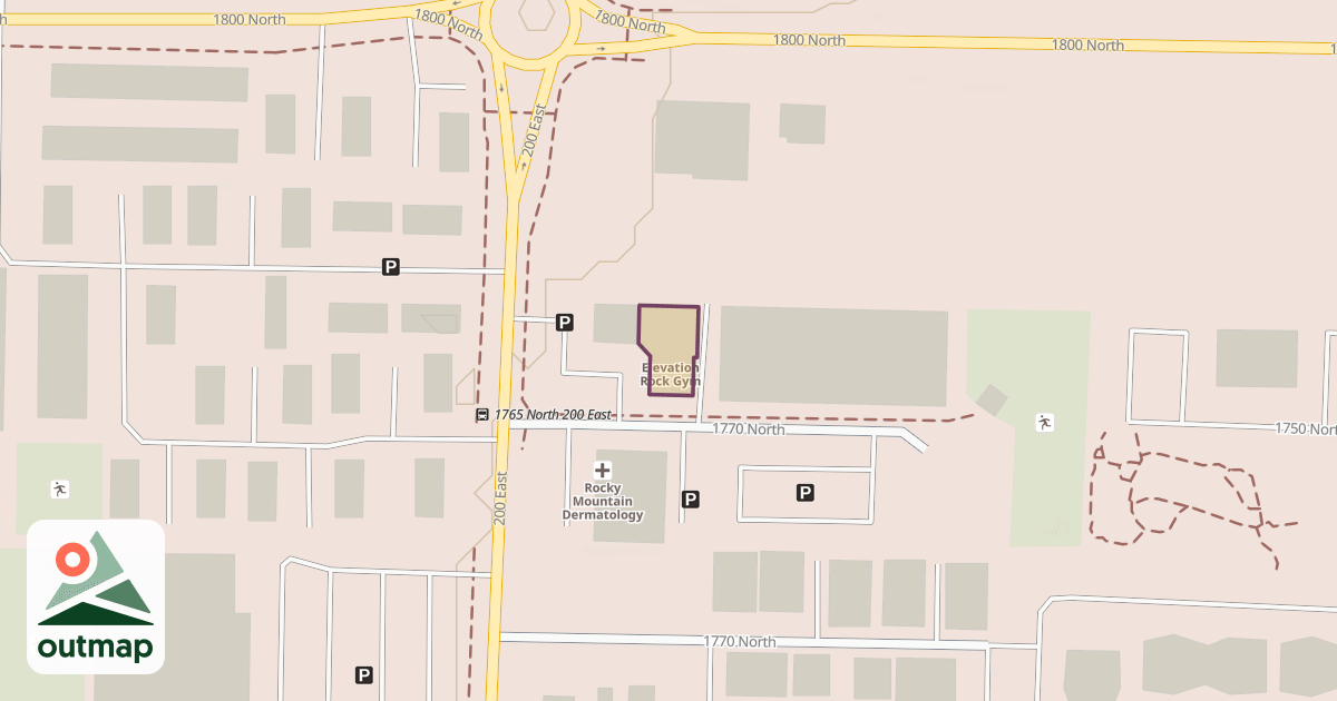 Map of Elevation Rock Gym