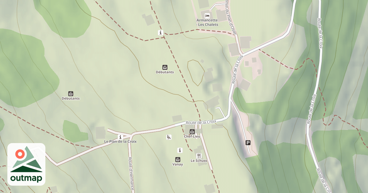 Map of Piste de Luge