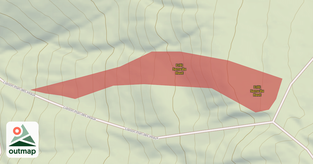 Map of Crêt Serru du Haut