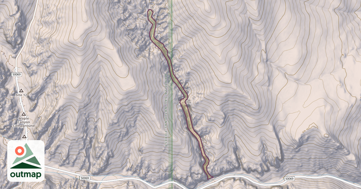 Map of Box Canyon