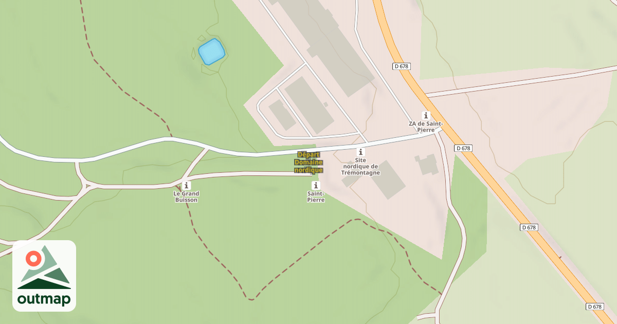 Map of Départ Domaine nordique