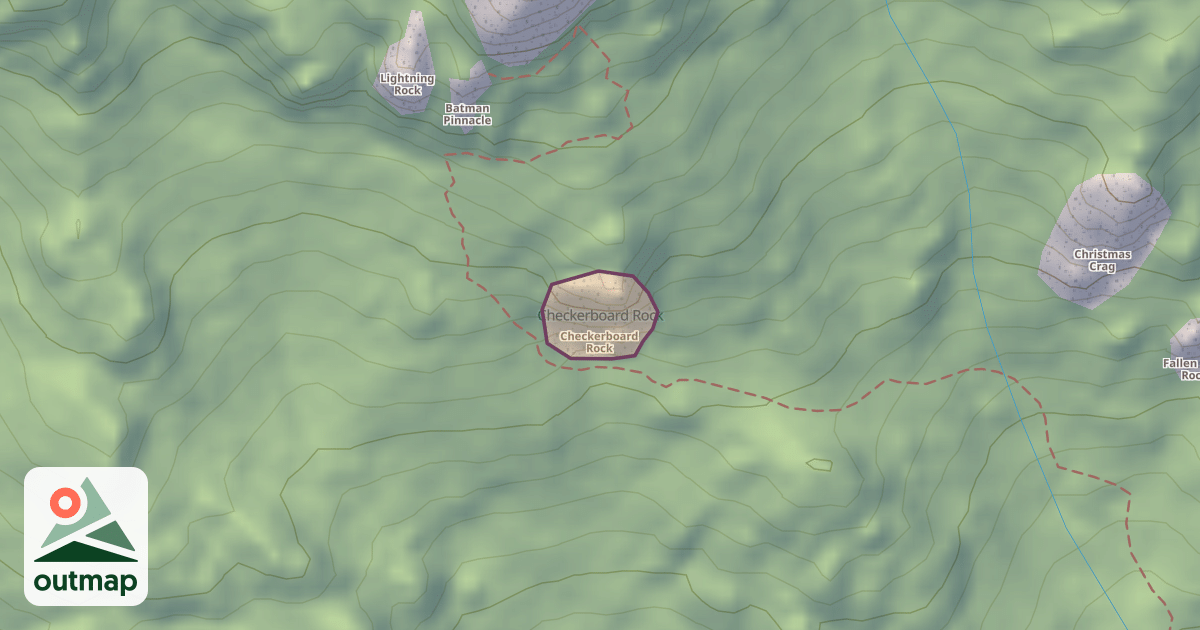 Map of Checkerboard Rock