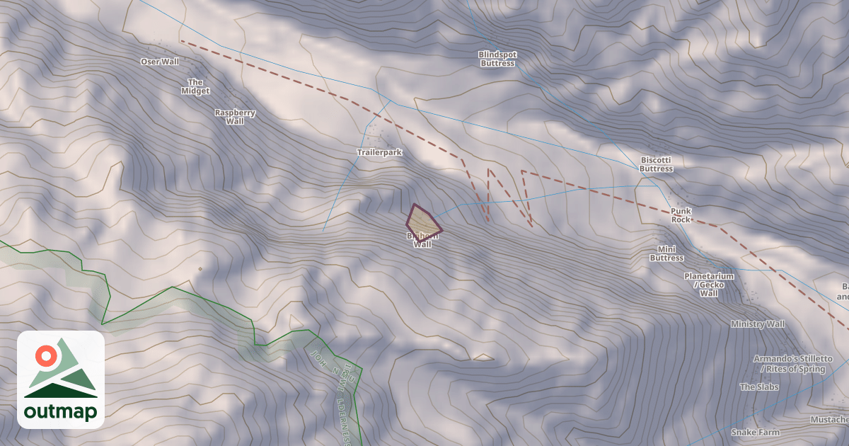 Map of Bighorn Wall