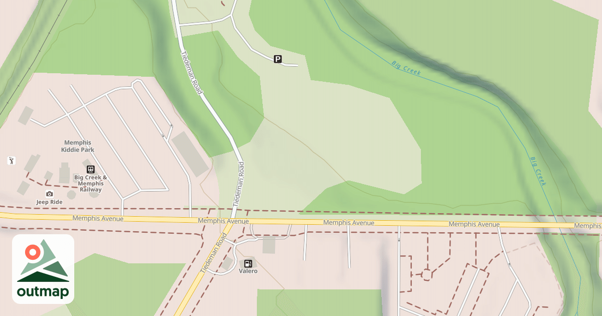 Map of Memphis Sledding Hill