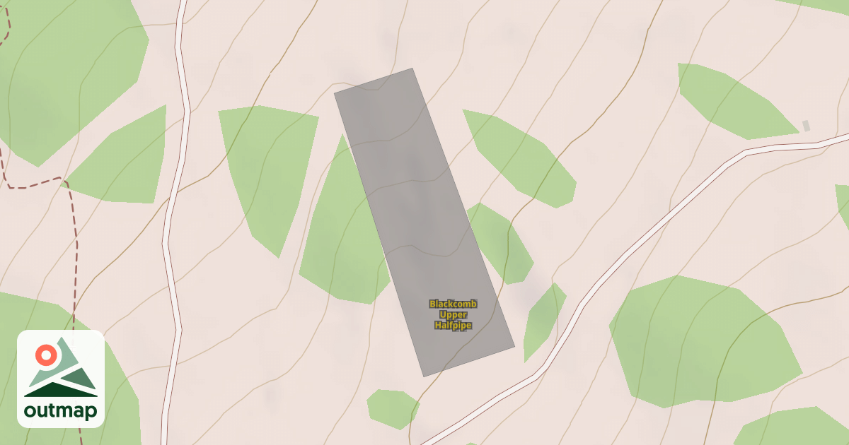 Map of Blackcomb Upper Halfpipe