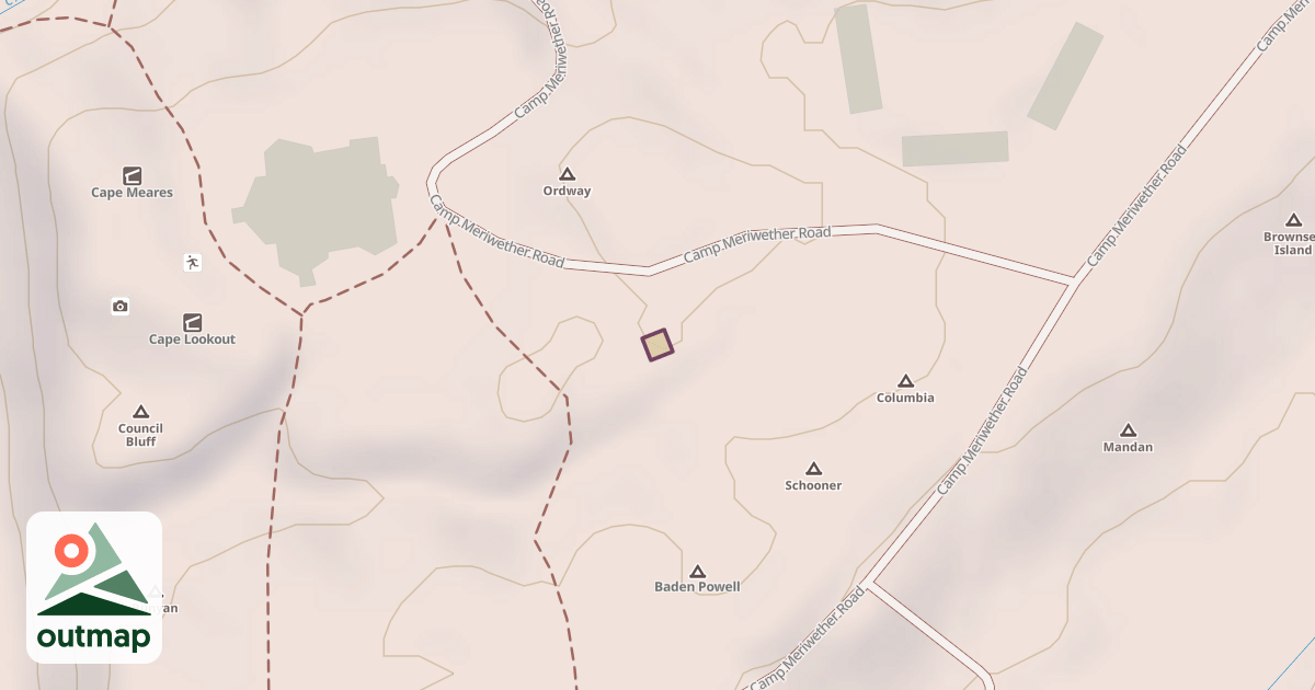 Map of Camp Meriwether Climbing Tower