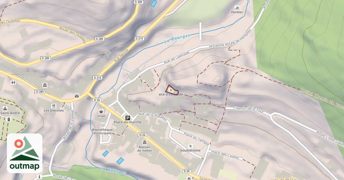 Map of site d'escalade