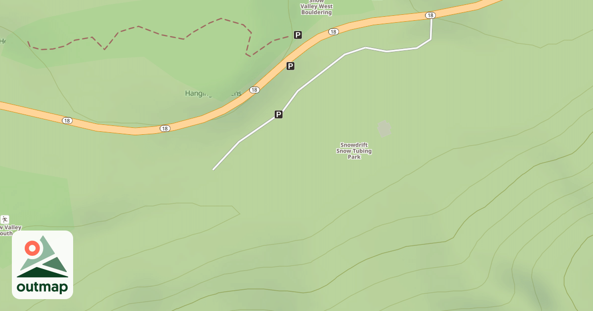 Map of Snowdrift Snow Tubing Park