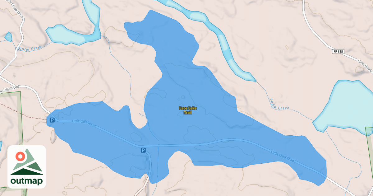 Map of Lace Lake Trail