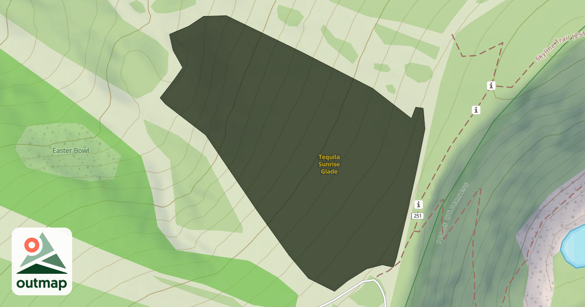 Map of Tequila Sunrise Glade