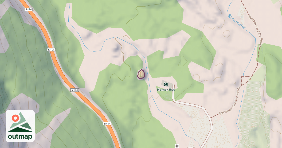 Map of Climbing Crag