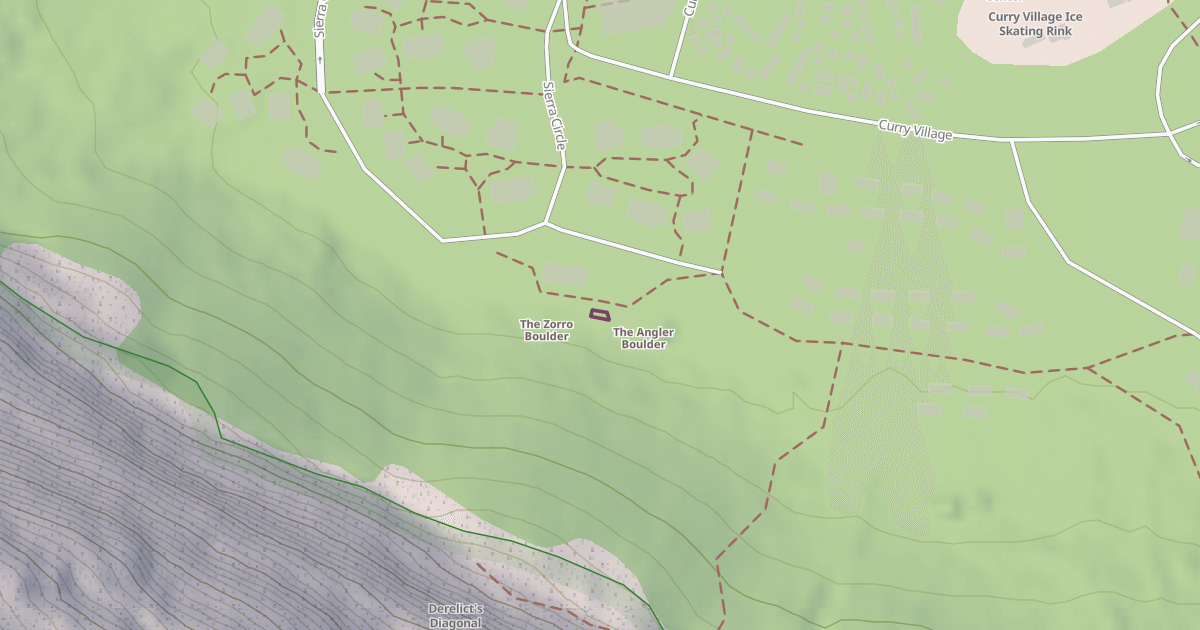 Map preview of Kevin's Traverse Boulder