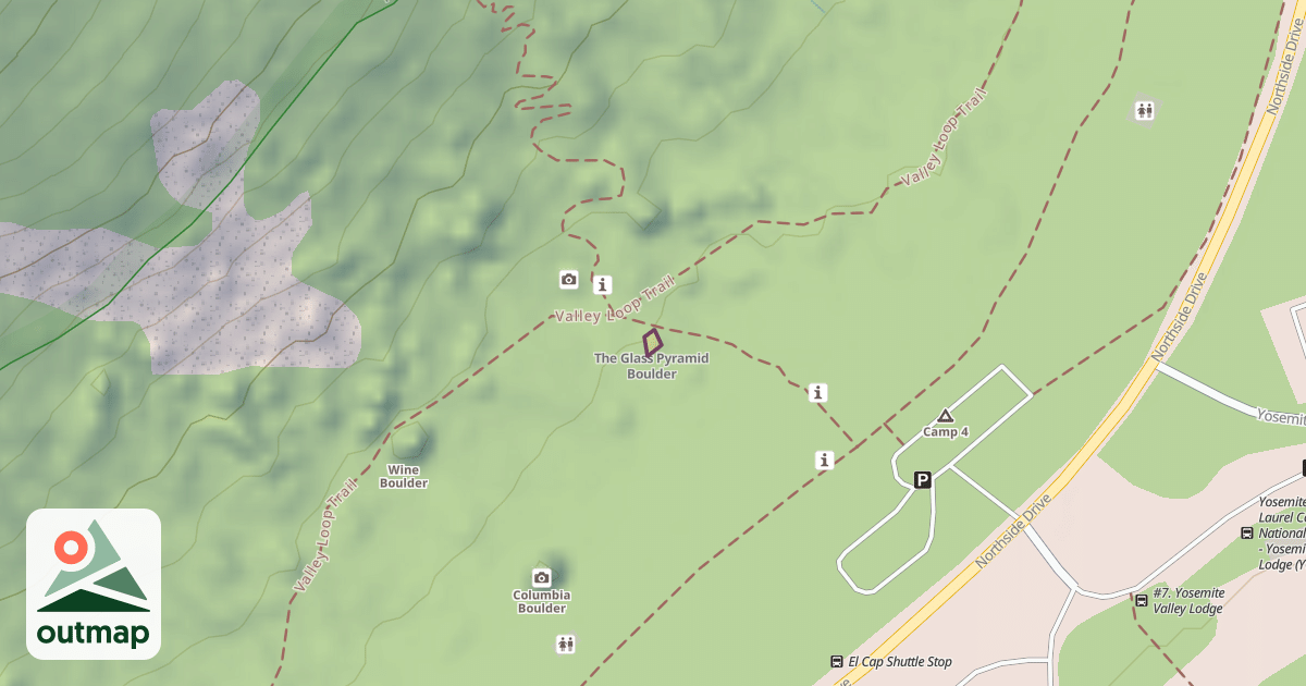 Map of The Glass Pyramid Boulder