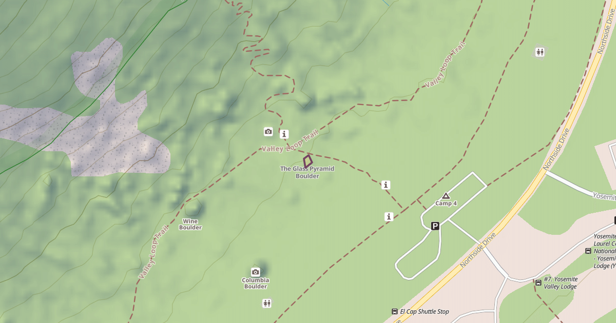 Map preview of The Glass Pyramid Boulder