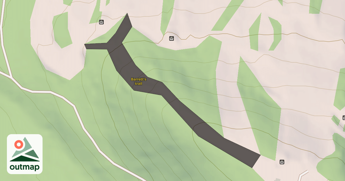 Map of Barrett's trail
