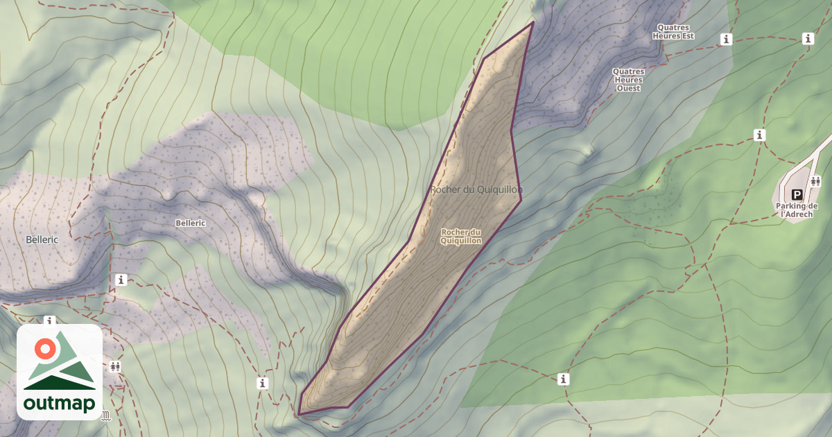 Map of Rocher du Quiquillon