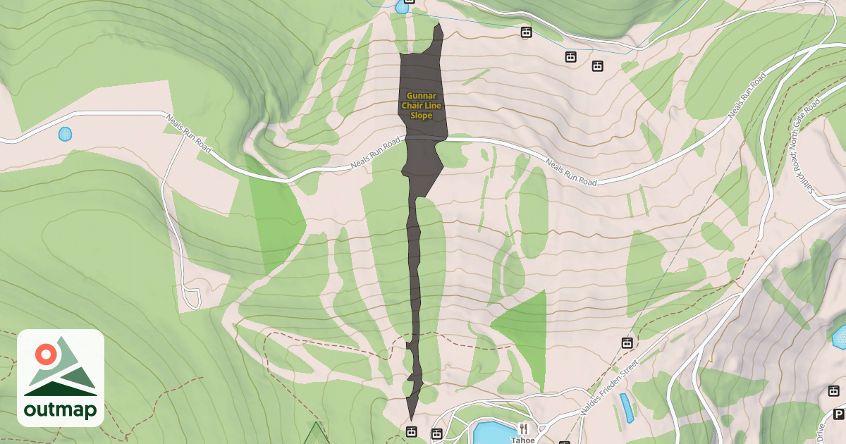 Map of Gunnar Chair Line Slope