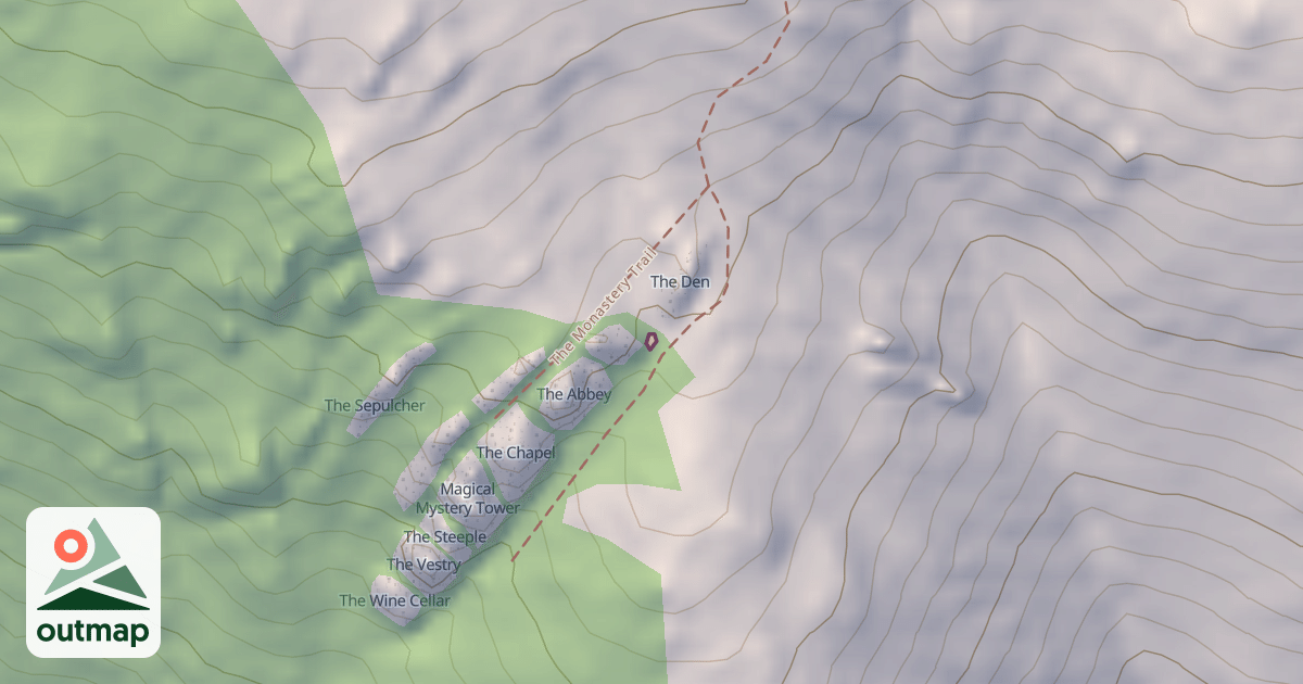 Map of Not So Hairy Pin