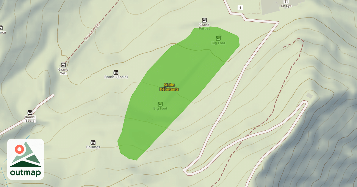 Map of Stade Débutants