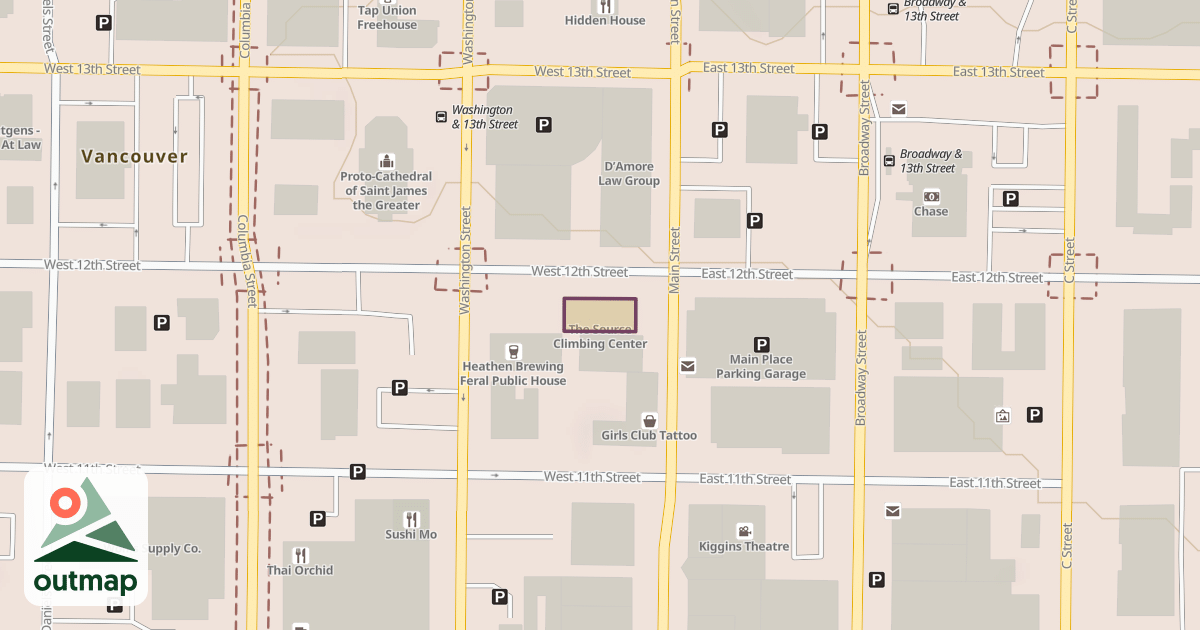Map of The Source Climbing Center