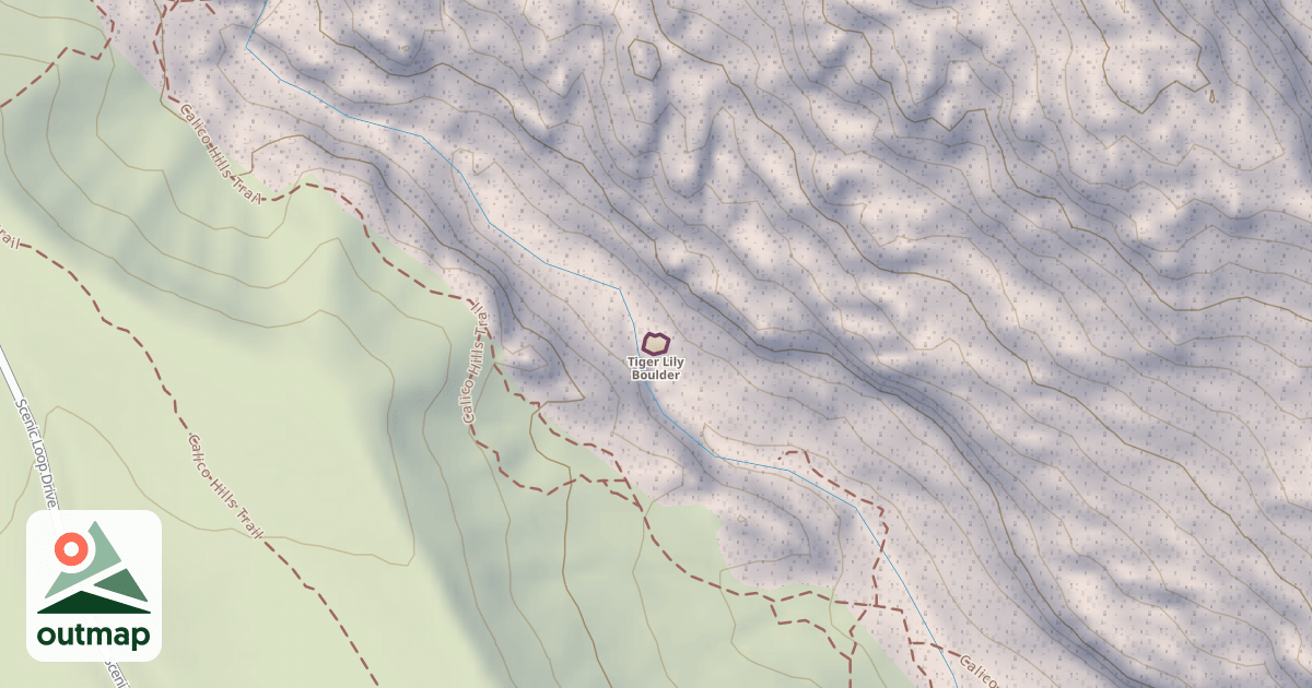 Map of Tiger Lily Boulder