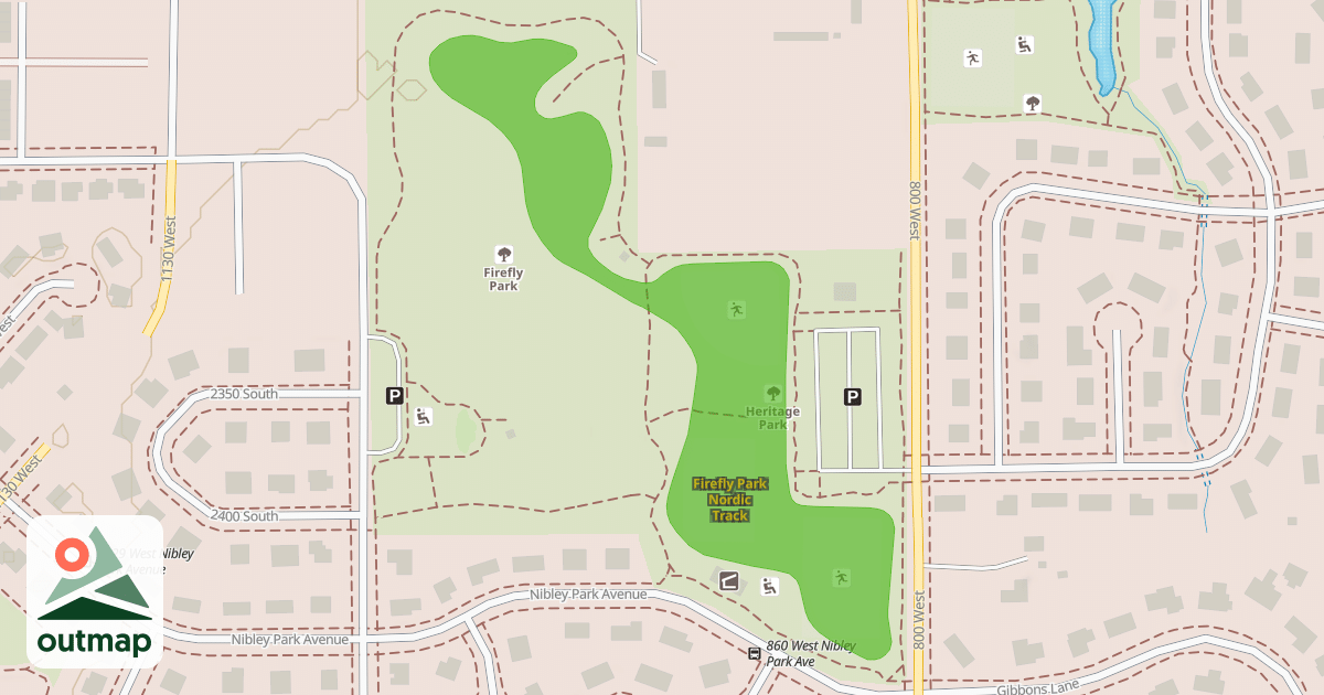 Map of Firefly Park Nordic Track