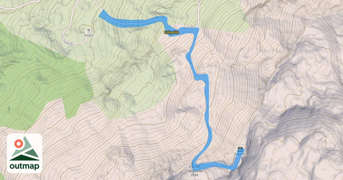 Map of L'Aiguille