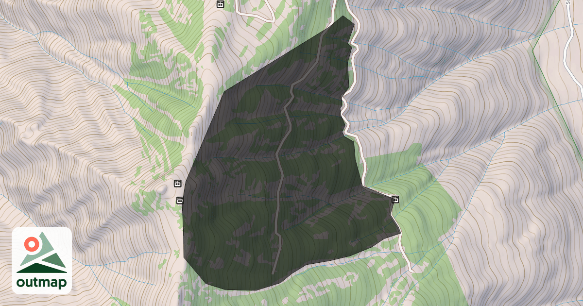 Map of Loge Peak Chutes