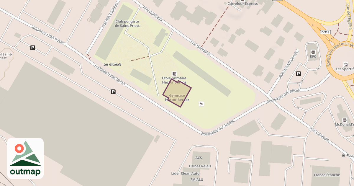 Map of Gymnase Hector Berlioz