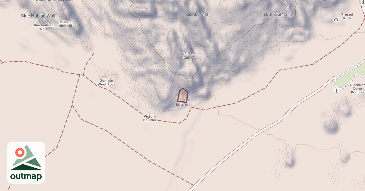 Map of Houser Buttress