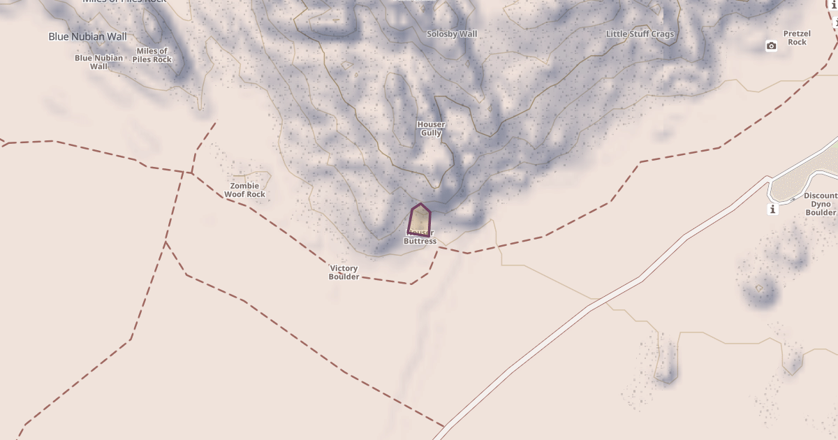 Map preview of Houser Buttress