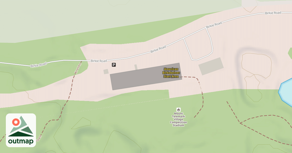 Map of American Birkebeiner Start Area