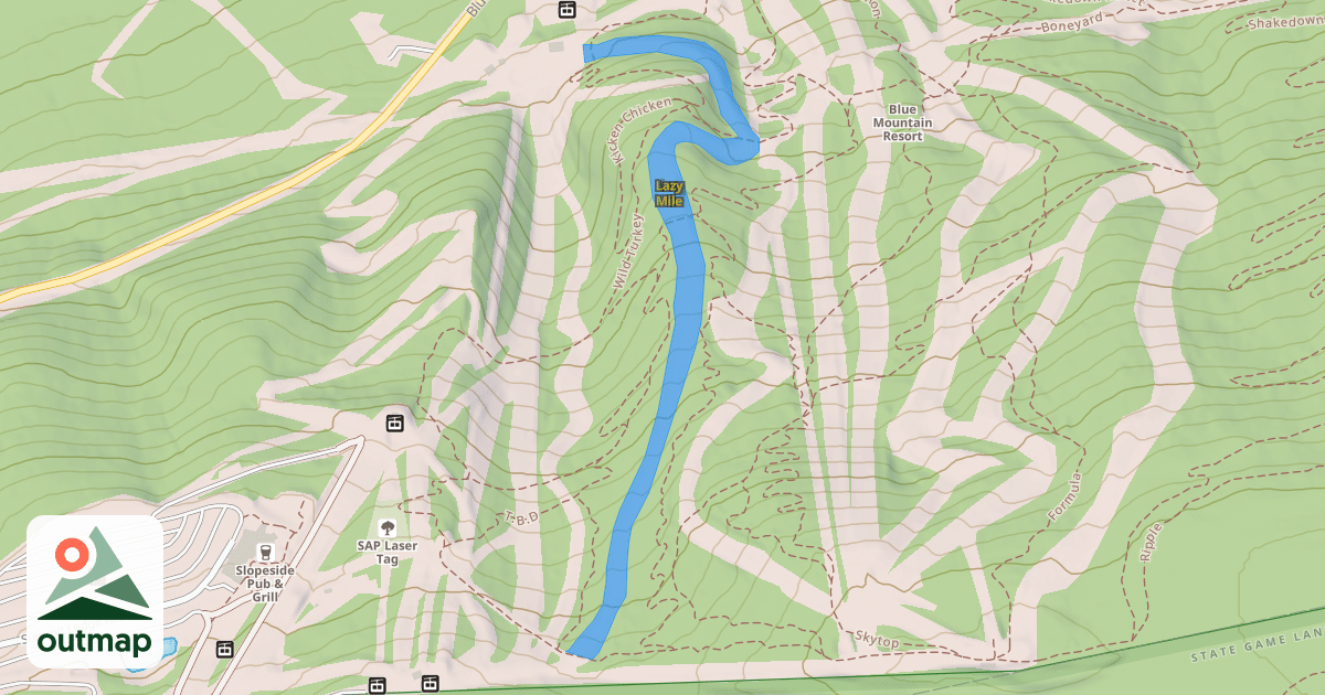 Map of Lazy Mile