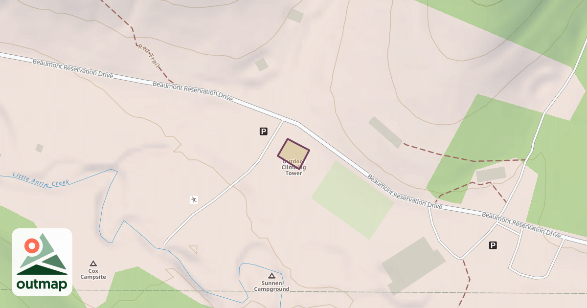 Map of Outdoor Climbing Tower