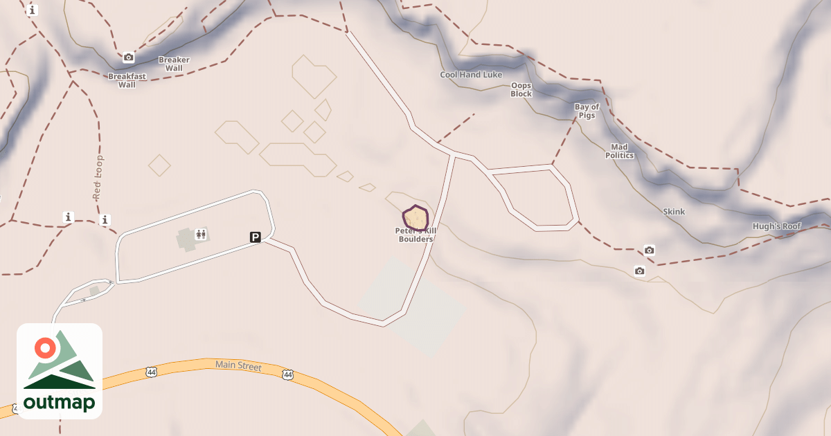 Map of Peter's Kill Boulders