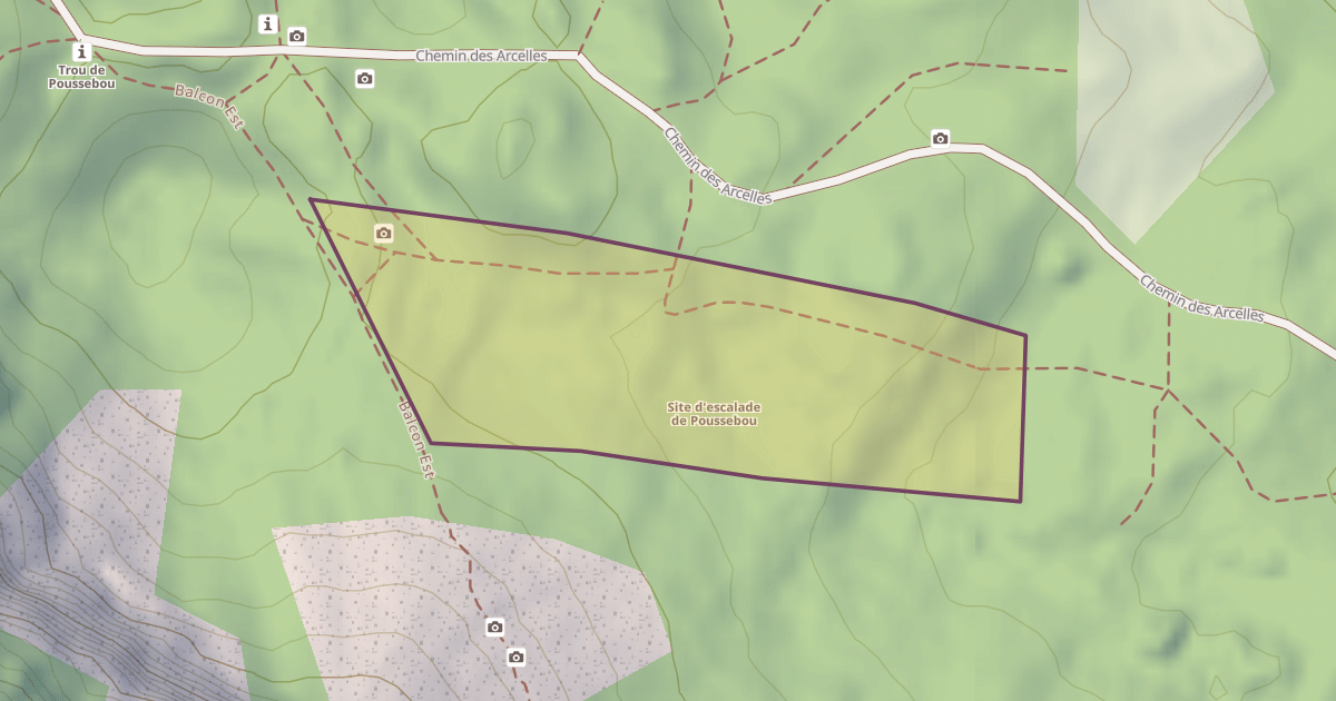 Map preview of Site d'escalade de Poussebou