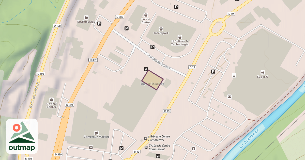 Map of Espace Escalade