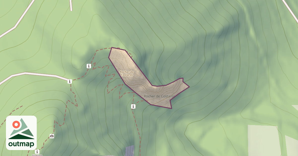 Map of Rocher de Costaros