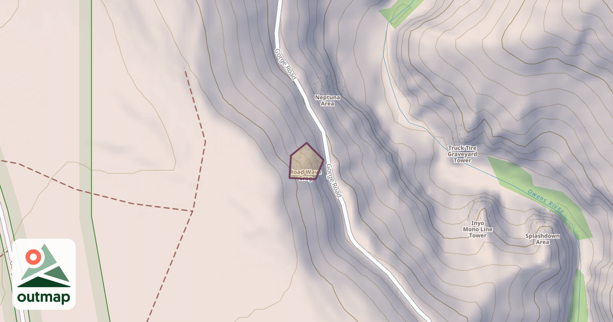 Map of Road Wave Crag
