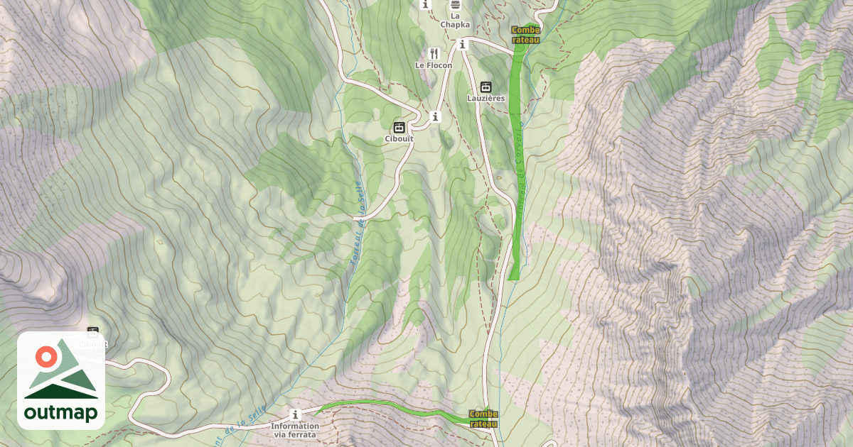 Map of Combe rateau