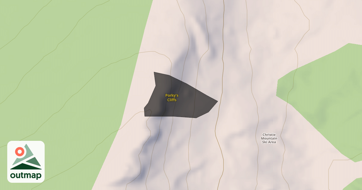 Map of Porky's Cliffs