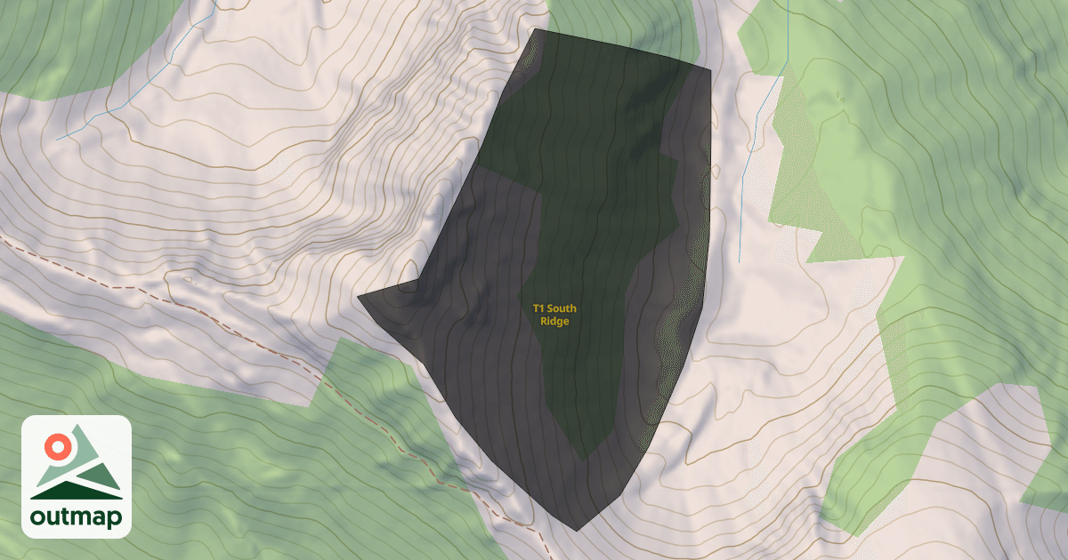 Map of T1 South Ridge
