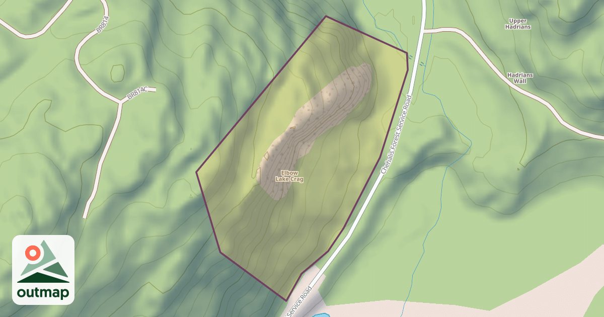 Map of Elbow Lake Crag