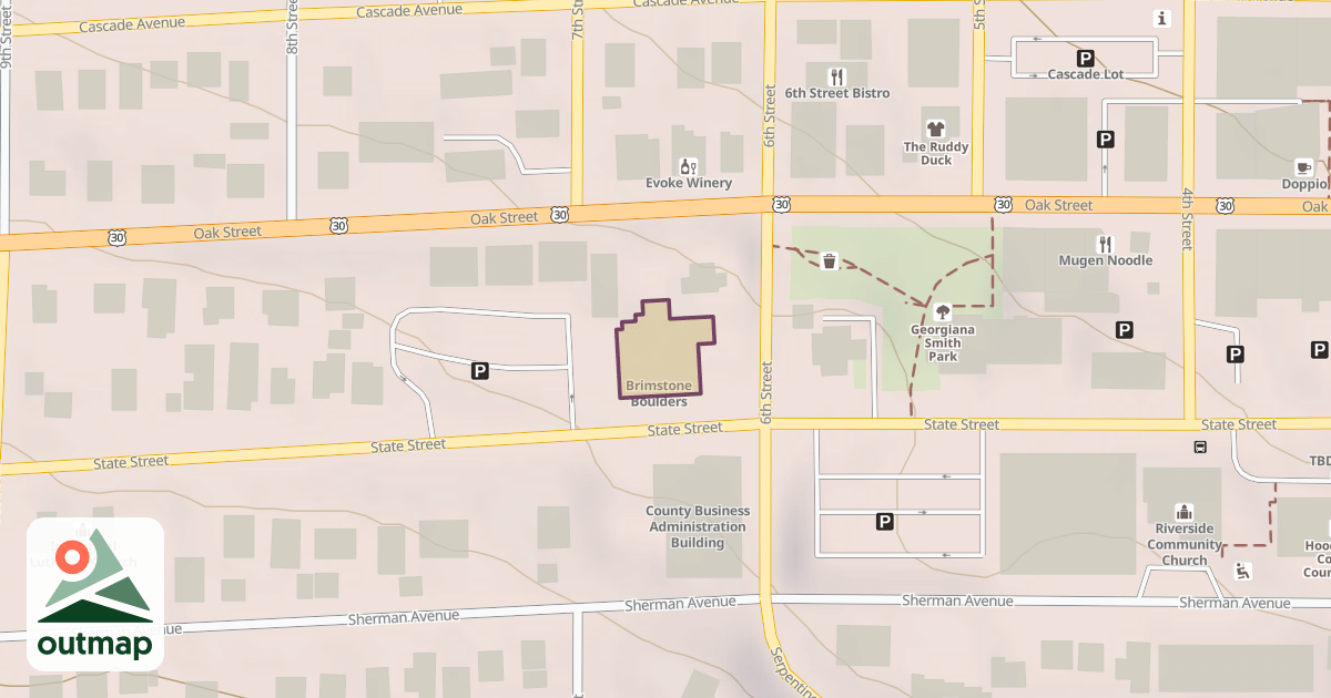 Map of Brimstone Boulders