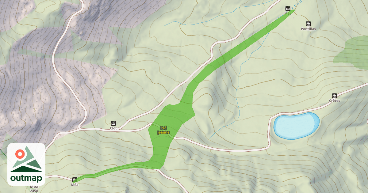 Map of Pré Jeanne