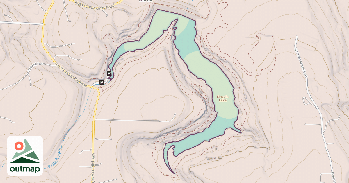 Map of Lincoln Lake