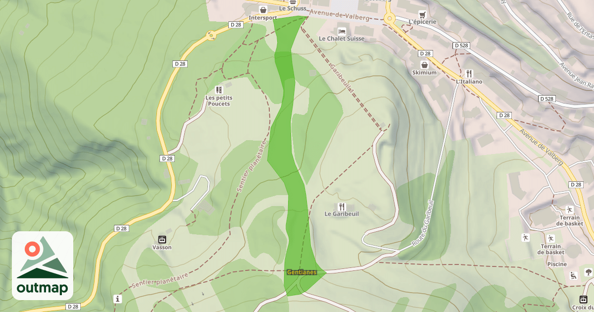 Map of Gentianes