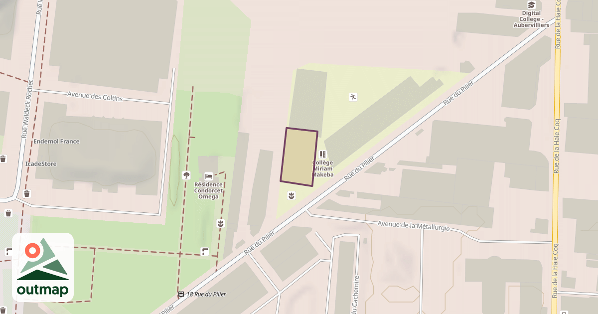 Map of Gynmase du Collège Miriam Makeba