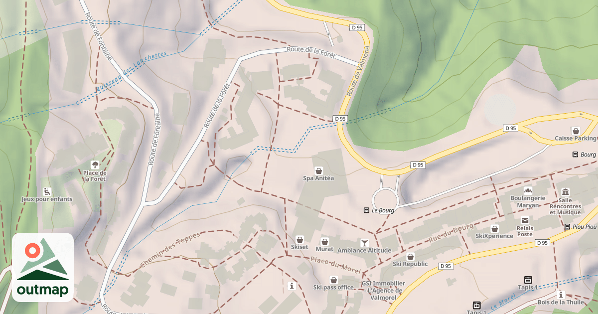 Map of Piste de Luge